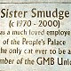 Memorial to museum cat Sister Smudge of the GMB Union, outside the Winter Gardens at Glasgow