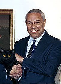 Colin meets Colin - Colin Powell holds his namesake