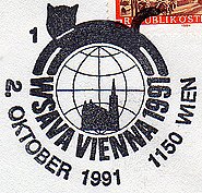 Vienna, Austria, 2.10.1991 - special cancel for Congress of World Small Animal Veterinary Association