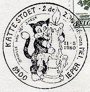 Belgium, Kattestoet, 11.5.1980 - produced by the Ypres Stamp Club