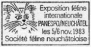 Neuchatel, Switzerland, 5-6.11.1983 - International Cat Show, Neuchatel Cat Society