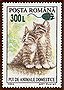 Romania: computer mouse overprinted on a 1994 stamp of 2 kittens